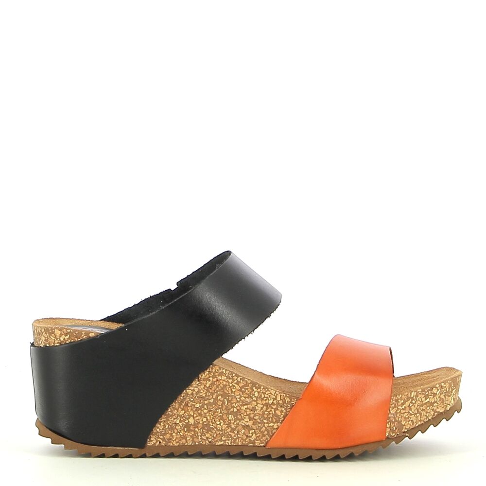 Ken Shoe Fashion - Oranje/Zwart - Instappers