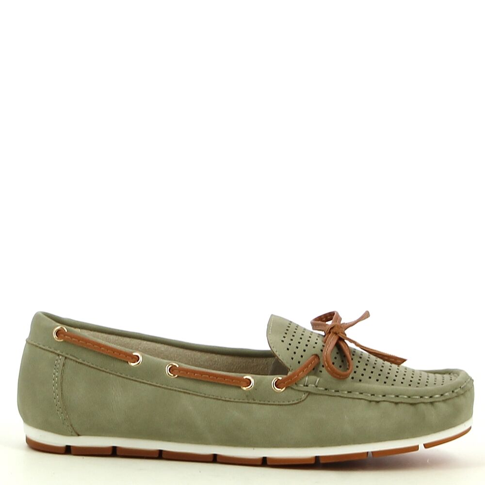 Ken Shoe Fashion - Groen - Instappers/Mocassins