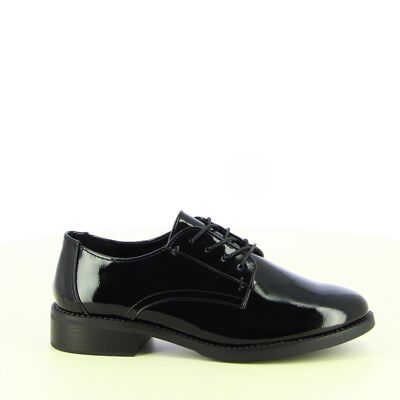 Ken Shoe Fashion - Noir/Vernis - Chaussures A Lacets